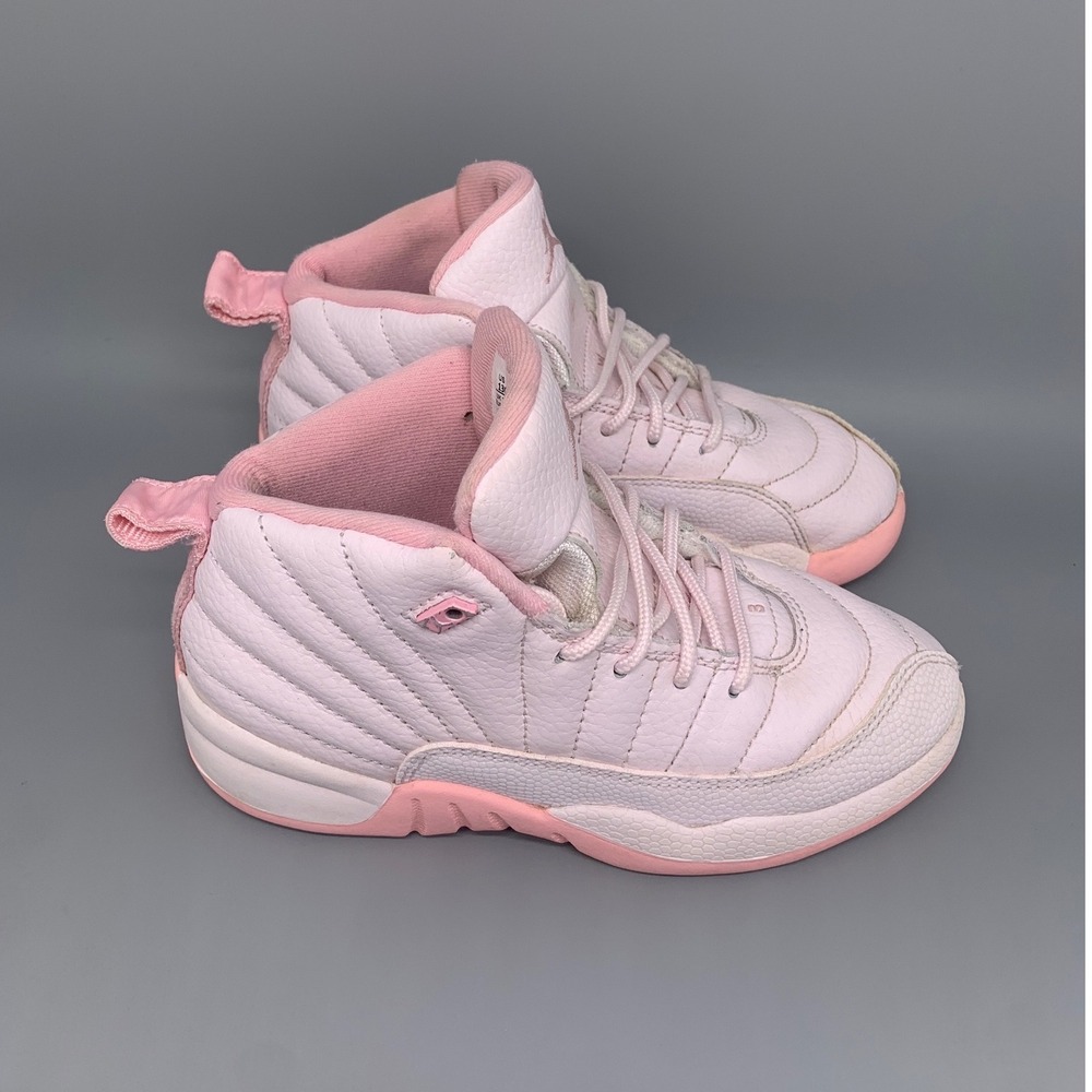 Jordan 12 Retro Pearl Pink Basketball Shoes 510816-600 Kids Sz 13C